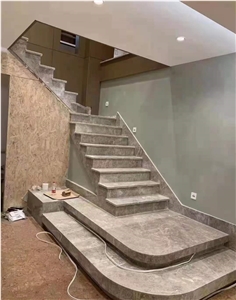 Turkey Tundla Grey Marble Polished Stair Treads